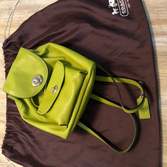 lime green mini backpack